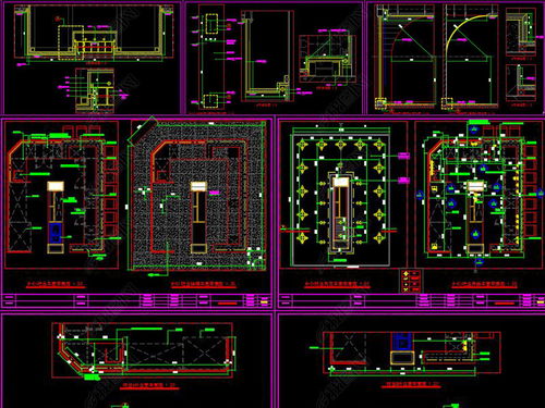 全套精品美式紅酒吧設(shè)計 CAD施工圖與高清效果圖解析及下載指南
